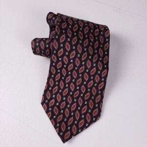 John Clarendon All Silk Necktie Navy Micro Paisley Men's Tie Italian Silk USA‎